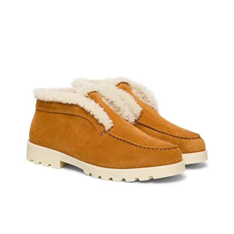 Santoni Shearling Ankle Boots Women's-2