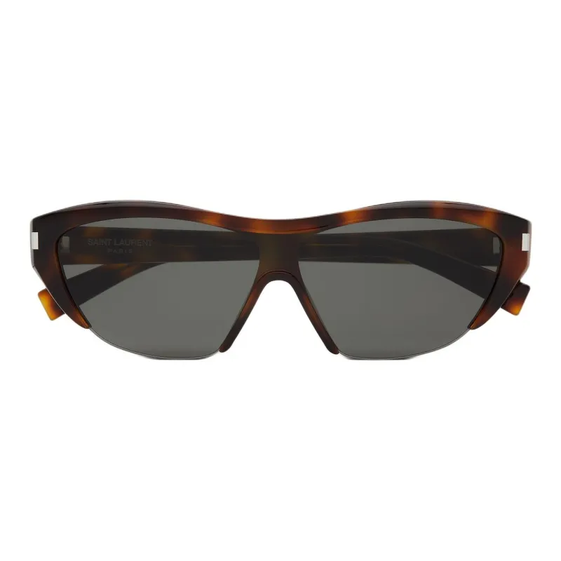 SAINT LAURENT Plastic Acetate Irregular Shape Sunglasses Unisex Medium Havana-1