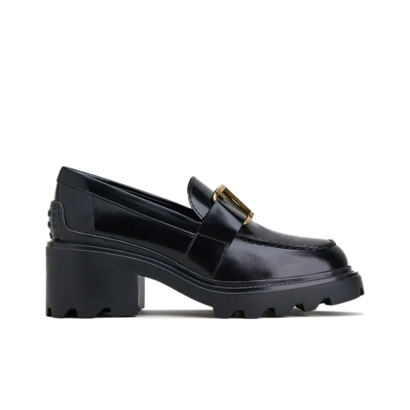 TOD'S T Plaque Block Heel Loafers Women's-1