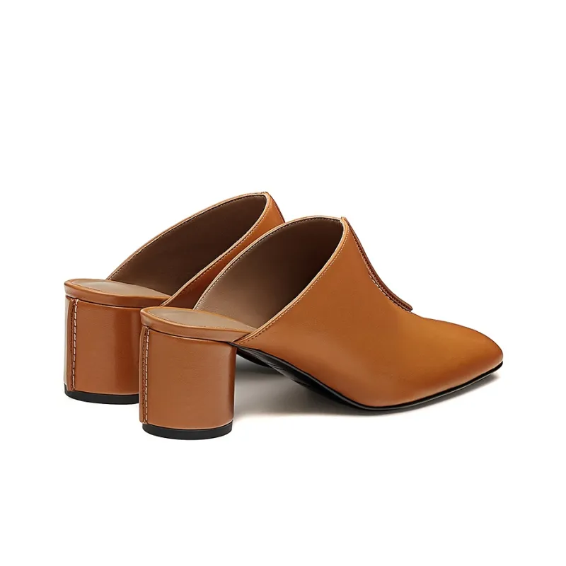 HERMES Detail High Heels Women's Gilded Beige-3