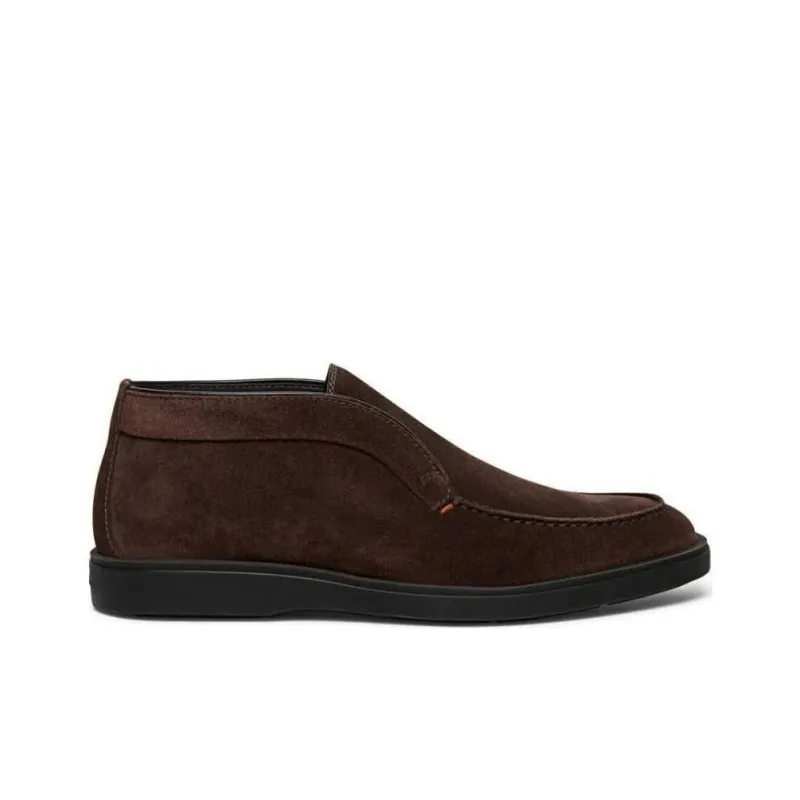Santoni Desert Round Toe Slip On Boots-2