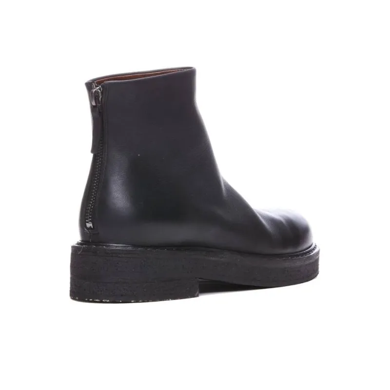 Marsèll Rounded Toe Back Zipped Ankle Boots Women's-2