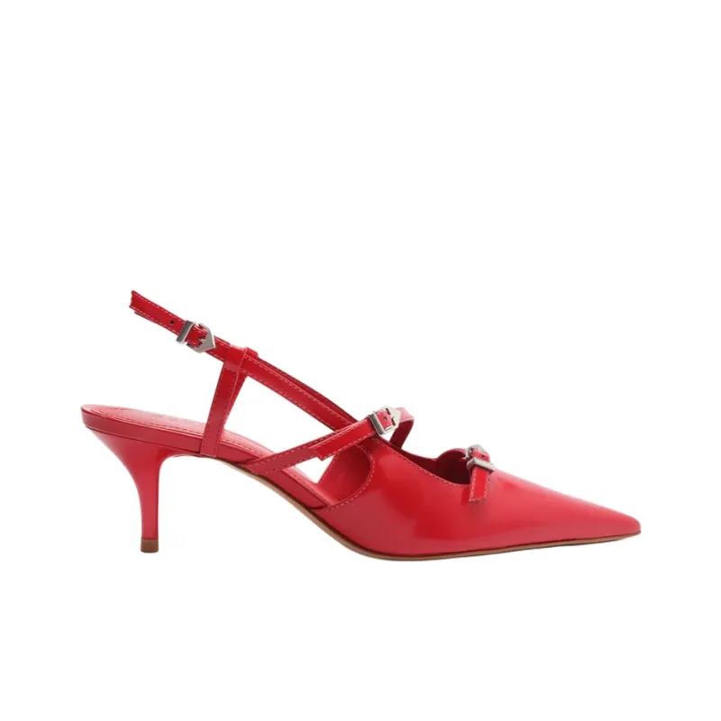 Schutz Stacy Slim Heel High Heels 6.3cm Women's Red-1