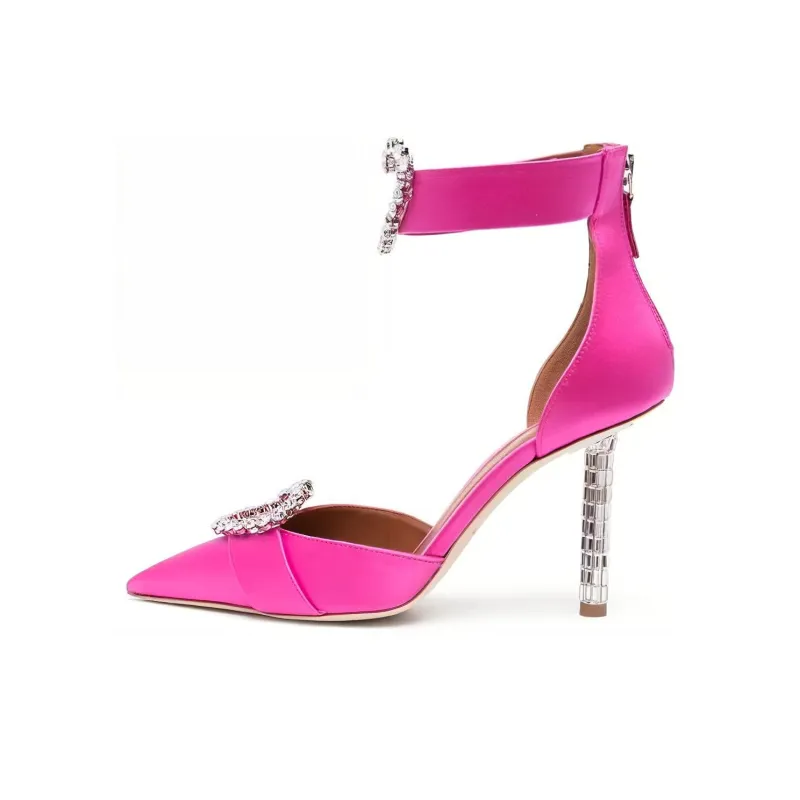 Malone Souliers 95mm Heart-charm Leather Pumps-0