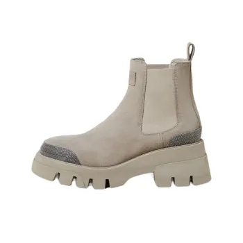Brunello Cucinelli Short Chelsea Boots Women's Dove Gray
