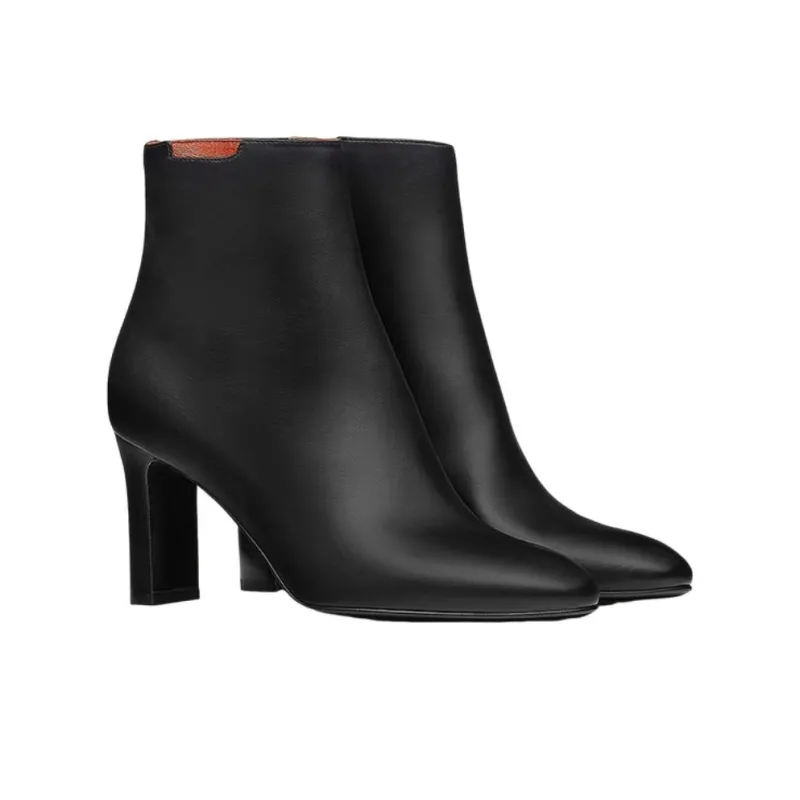 HERMES Delice Ankle Boots Women's Black-2
