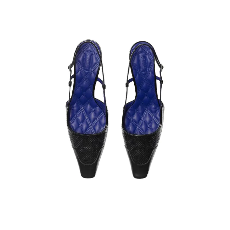 Burberry Slim Heel High Heels 5cm Women's Black-2