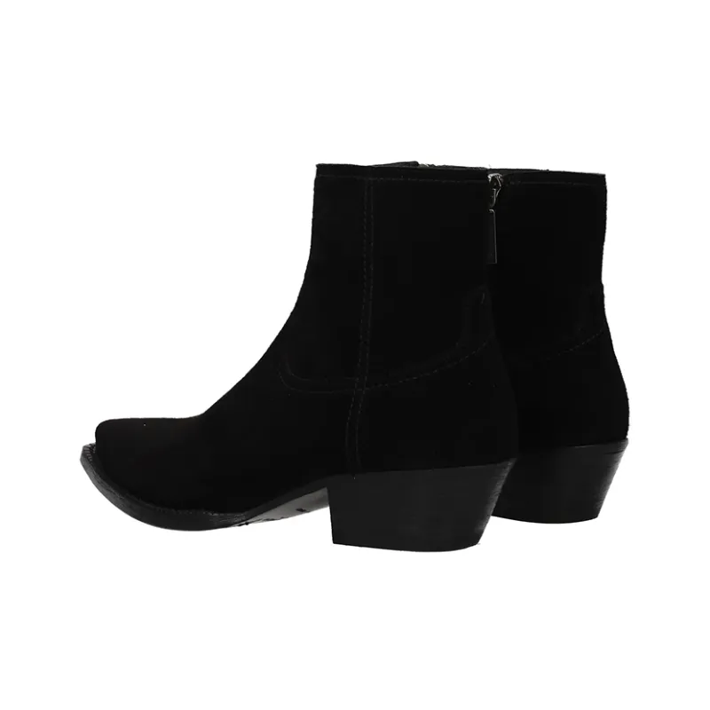 SAINT LAURENT Lukas 40mm Cowboy Ankle Boots-3