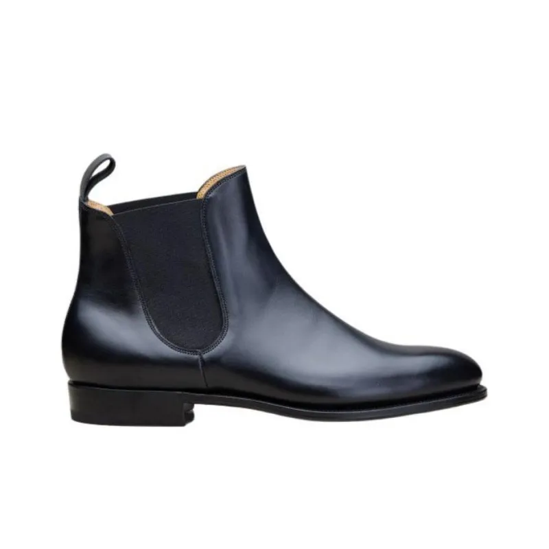 Edward Green Short Chelsea Boots Men's Black-1