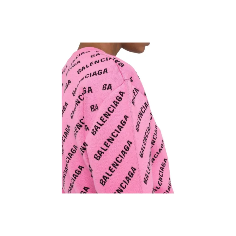 Balenciaga Allover Logo Knit Jumper-5