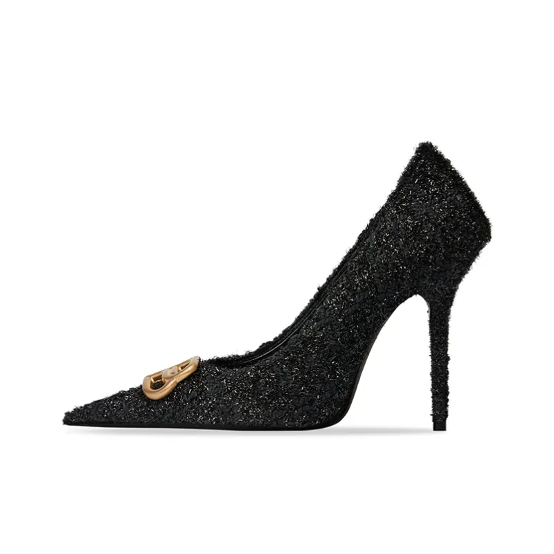 Balenciaga Square Knife Tweed 110mm Pumps-0