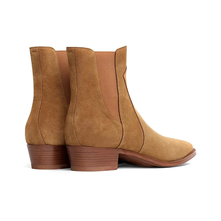 CELINE Camargue Chelsea Boots Men's Brown-2