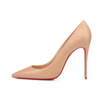 Christian Louboutin Kate 100mm Pump Nude Nappa Leather Women's