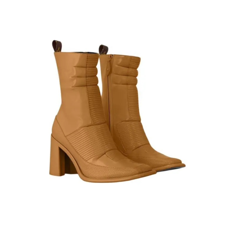 LOUIS VUITTON Berlin Ankle Boots 8cm Women's Umber-2