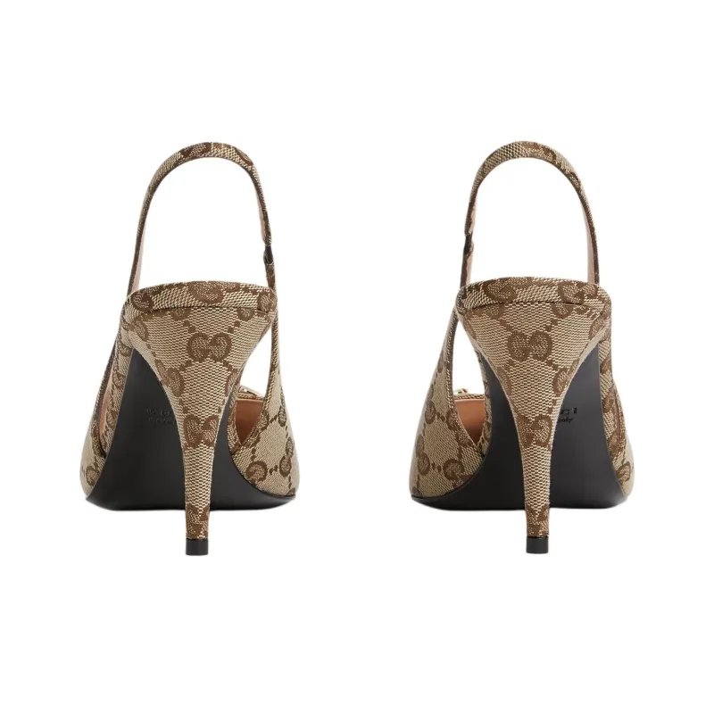 GUCCI Horsebit Slim Heel High Heels 8.5cm Women's Ebony-4