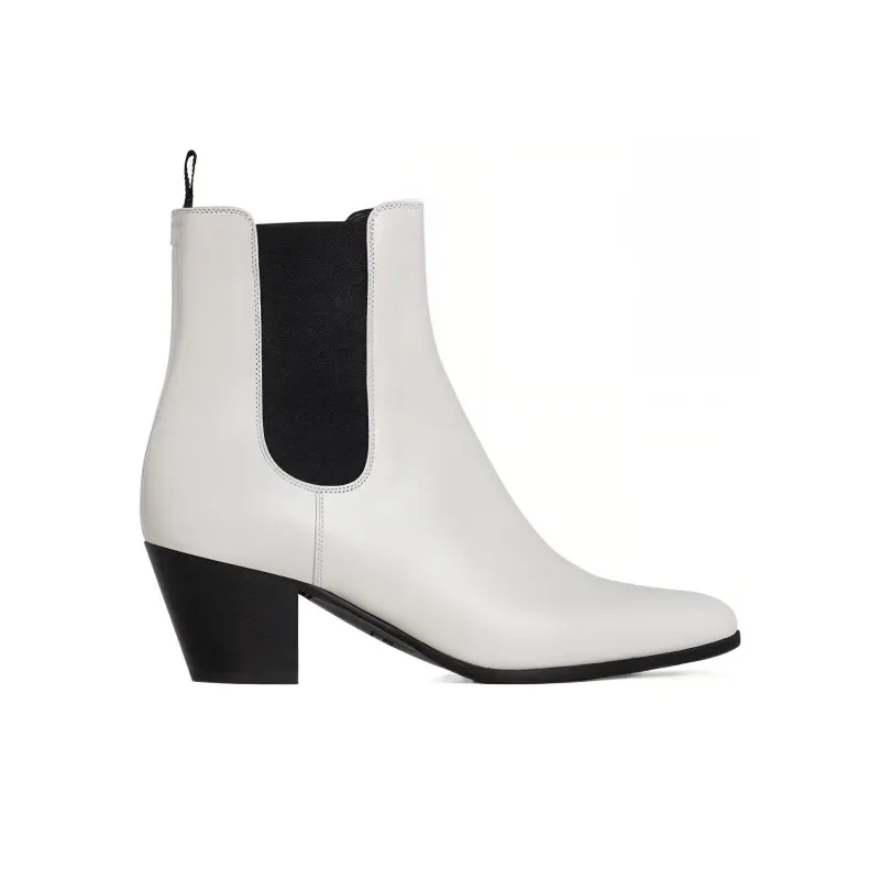 CELINE SAINT GERMAIN DES PRES Short Chelsea Boots 5.5cm Women's White-1