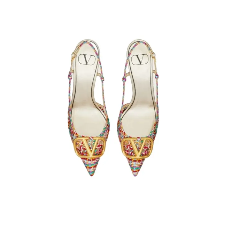 Valentino Vlogo Slim Heel High Heels Women's Multicolor-3