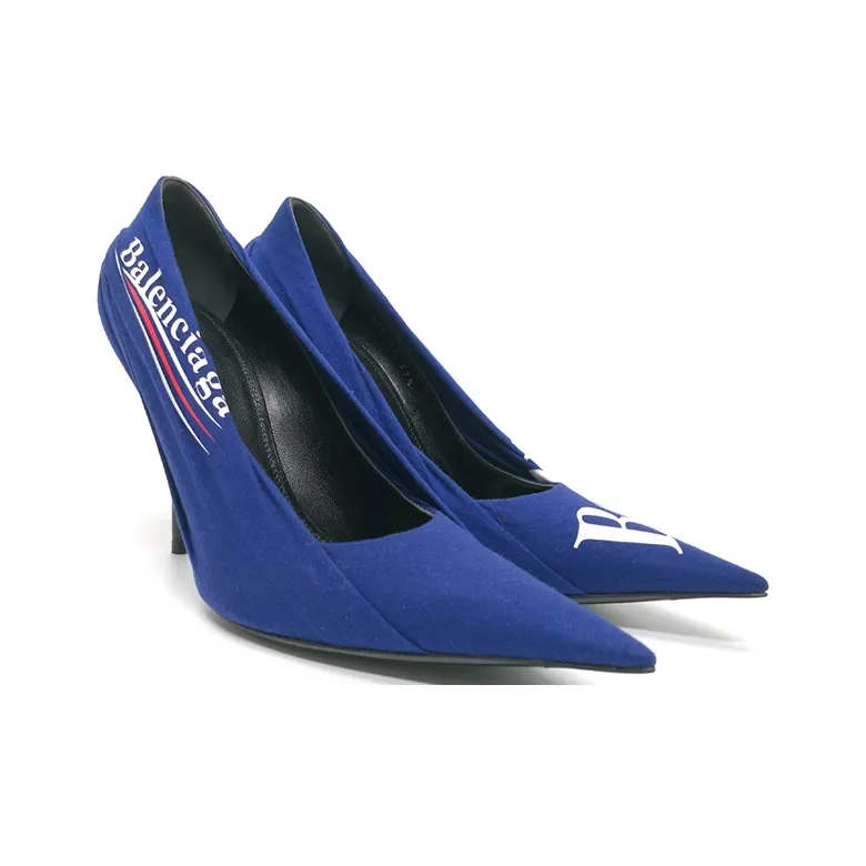 Balenciaga Knife Slim Heel High Heels 11cm Women's Blue-1