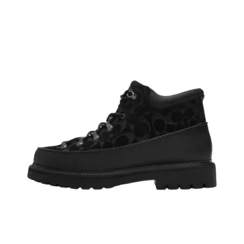 COACH Short Outdoor Boots 3cm Unisex Black