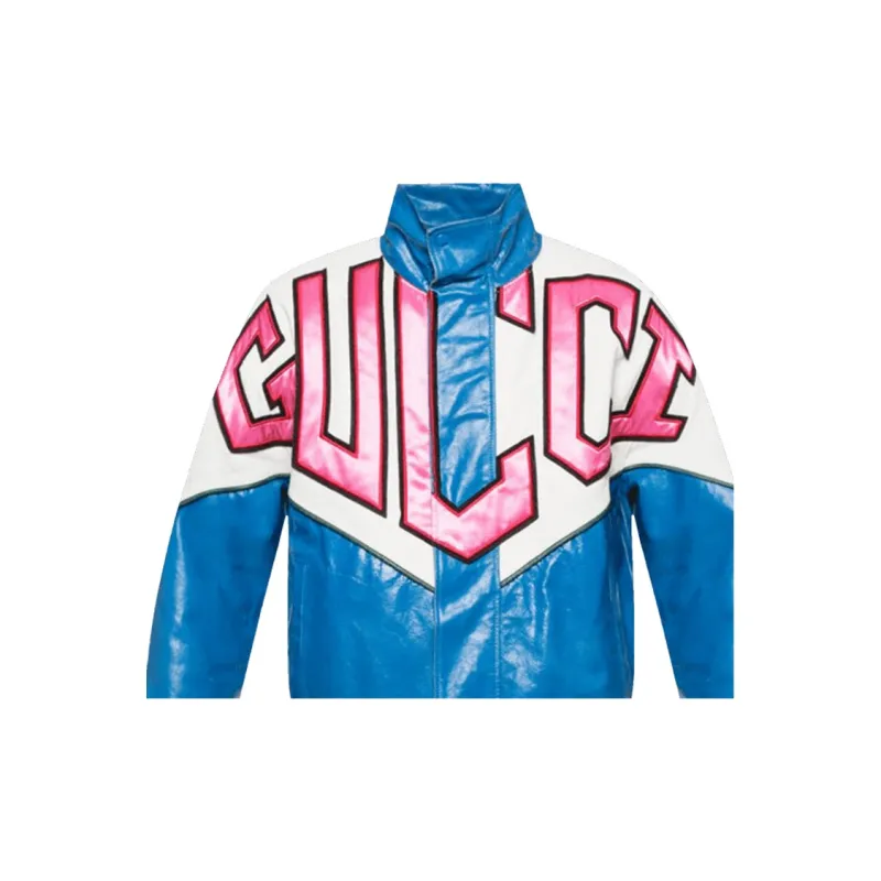 GUCCI SS23 Leather Jacket Men's Blue-2