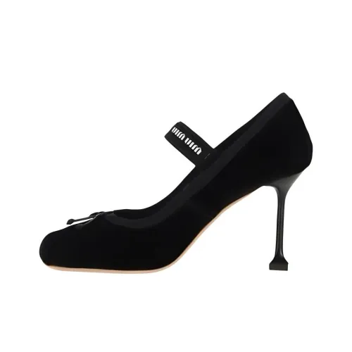 MIU MIU Slim Heel High Heels 8.5cm Women's Black