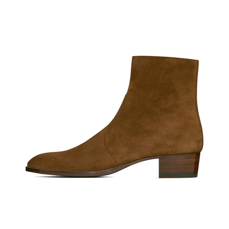 SAINT LAURENT Wyatt Zipped Boots-0