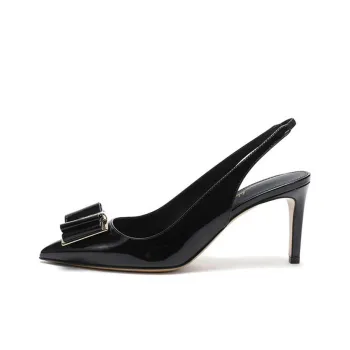 FERRAGAMO Zahir 70 Series Slim Heel High Heels 7cm Women's Black