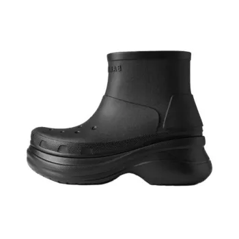 Balenciaga X Crocs Logo Embossed Ankle Boots Women's