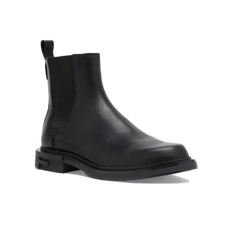 FENDI Frame Short Chelsea Boots Men's Black-1