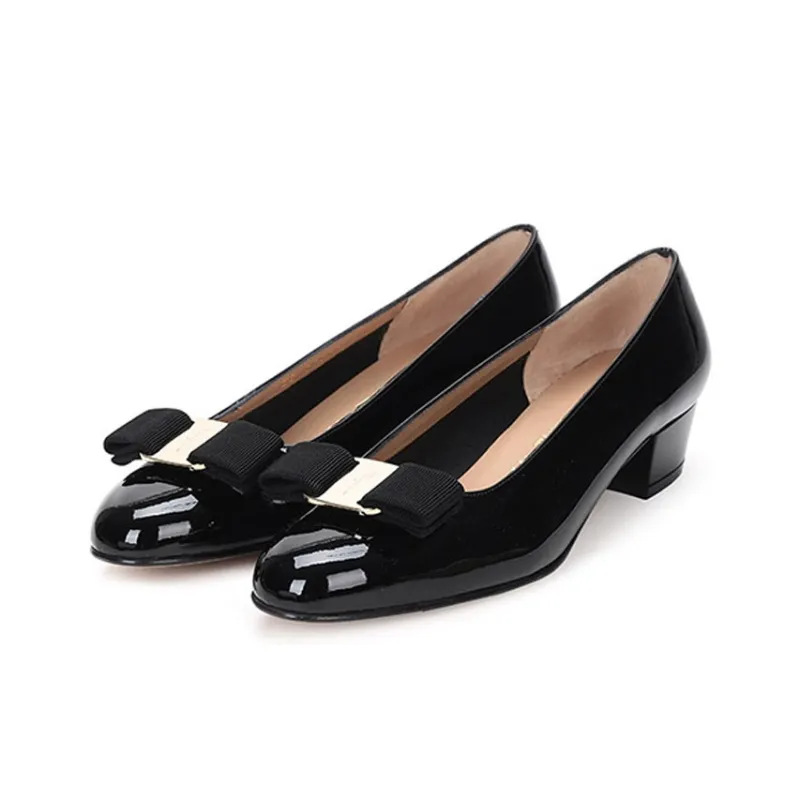 FERRAGAMO Vara Bow Patent Pumps-2
