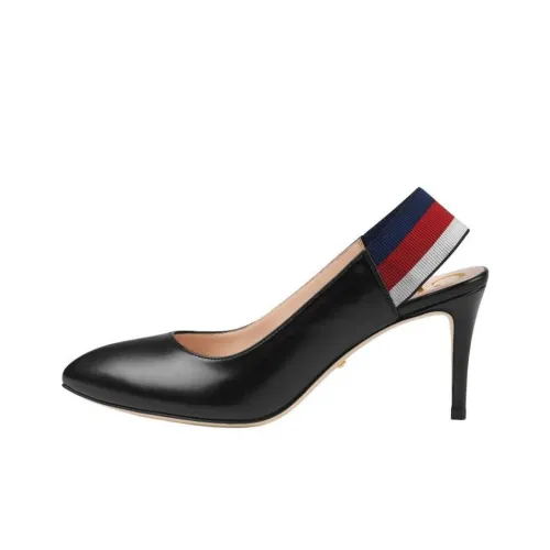 GUCCI Slim Heel High Heels 7.5cm Women's Black