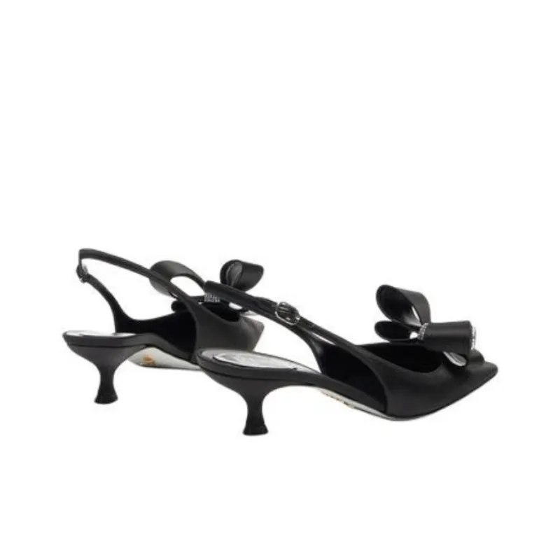 RENE CAOVILLA Arabella Spool Heel High Heels 5cm Women's Black-4