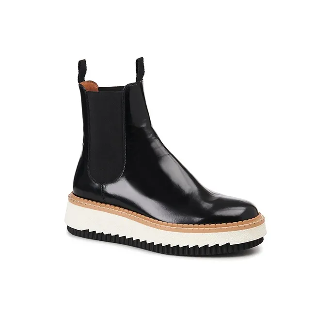 Chloe Short Chelsea Boots Women's Black-3