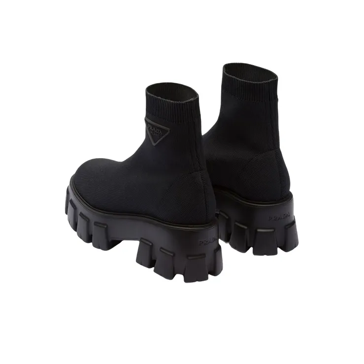 PRADA Monolith Ankle Boots 5.5cm Women's Black-3
