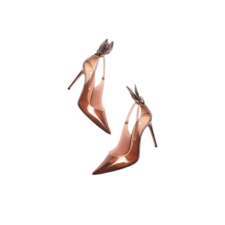AQUAZZURA Slim Heel High Heels Women's Brown-2