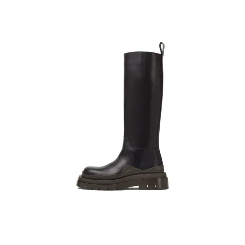 Bottega Veneta Tire Chelsea BV Knee high Boots Women's Black Brown