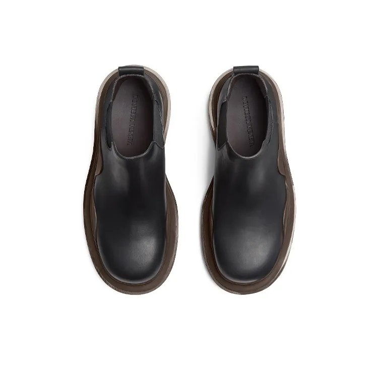 Bottega Veneta Tire Chelsea Ankle Length Chelsea Boots Men's Raven-2