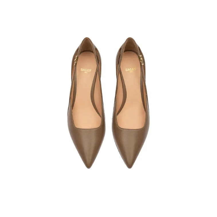 BALLY Slim Heel High Heels Women's Beige-2