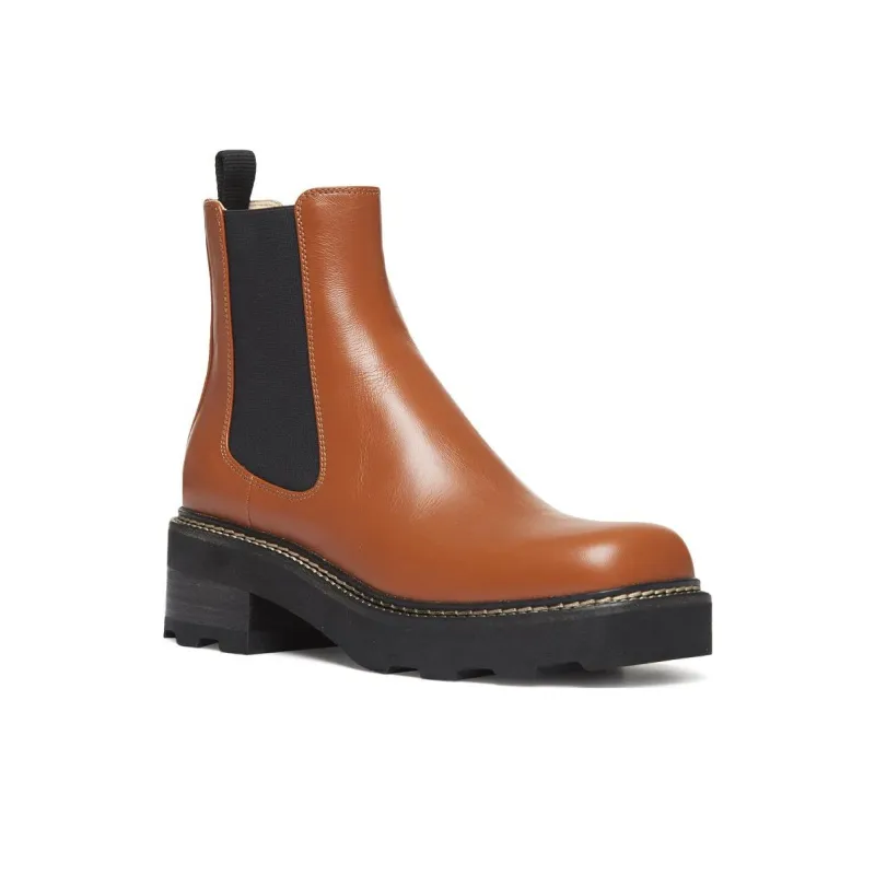 GABRIELA HEARST Jil Short Chelsea Boots Women's Brown Black-2