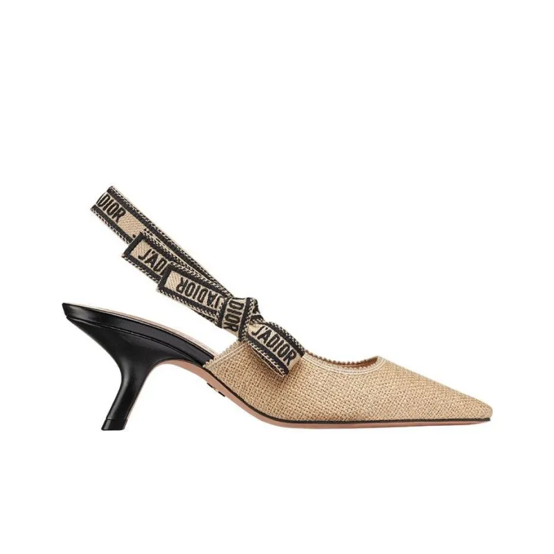 DIOR J'Adior Irregular Heel High Heels 6.5cm Women's Beige-1