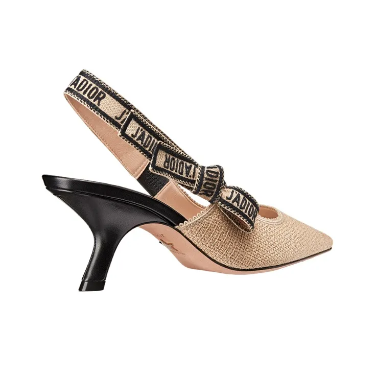 DIOR J'Adior Irregular Heel High Heels 6.5cm Women's Beige-3