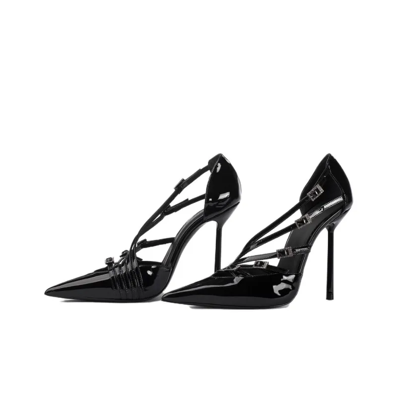 Le Silla Scarlet Slim Heel High Heels 12cm Women's Black-2