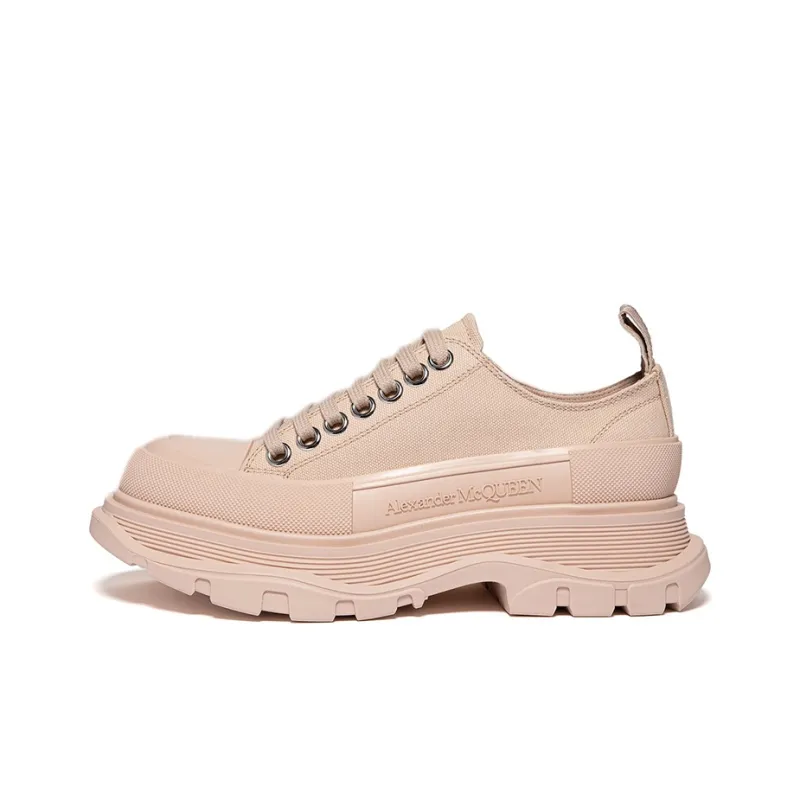 Alexander McQueen Tread Slick Low Lace Up Peach Women's-0