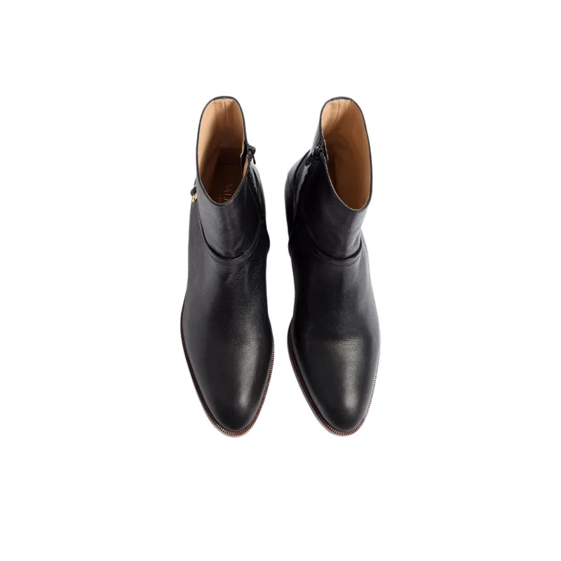 Valentino Pat Almond Toe Ankle Boots-4