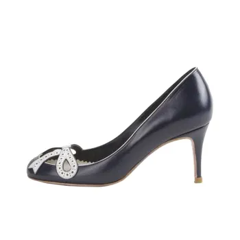 Sarah Chofakian Audrey Slim Heel High Heels 5.5cm Women's Dark Blue