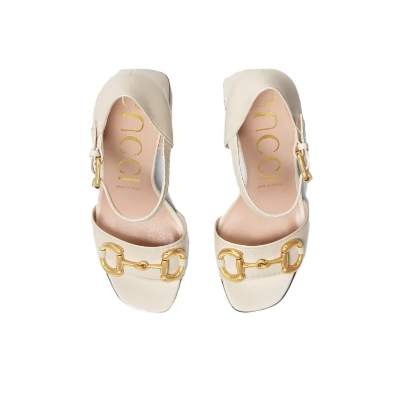GUCCI Horsebit Block-heel Sandals-4