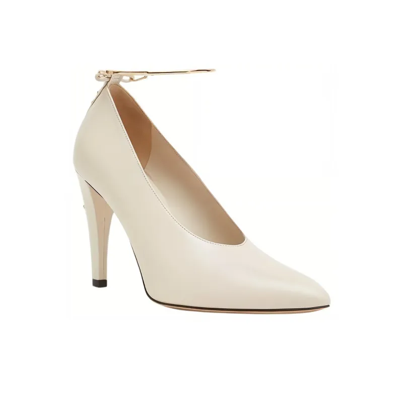 FENDI Filo 95mm Leather Pumps-2