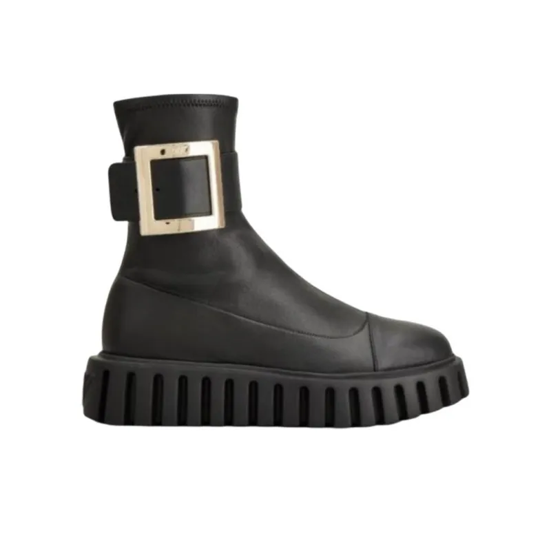 Roger Vivier Ankle Boots 3cm Women's Black-1