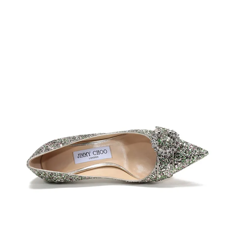 Jimmy Choo Saresa Slim Heel High Heels Women's Green-4