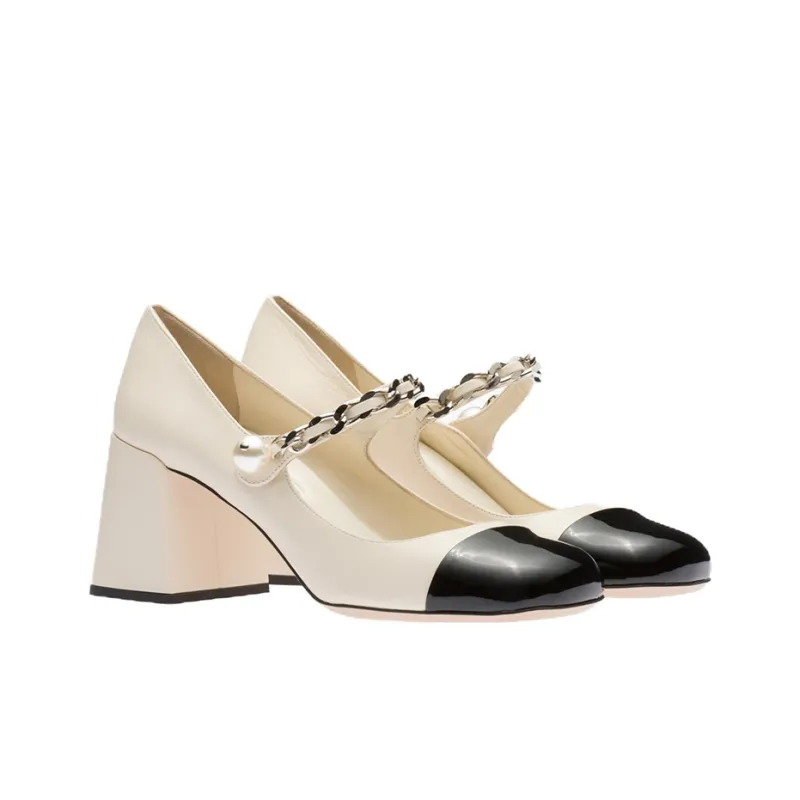 MIU MIU Chain-strap Mary Jane Pumps-2